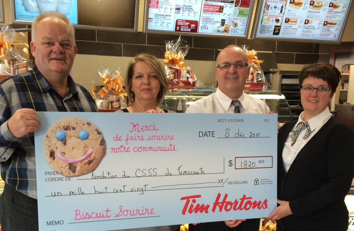 Tim Hortons s'implique pour la Fondation du CSSS de Témiscouata - Info Dimanche