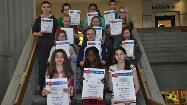 Des élèves du secondaire apportent leur contribution à la collecte de sang d’Héma-Québec