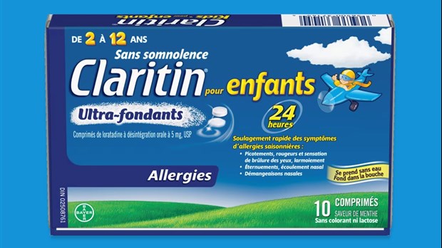 Rappel de «CLARITIN® POUR ENFANTS ultra-fondants 5 mg» 
