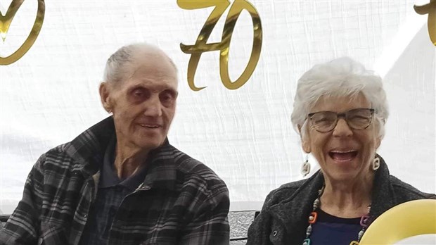 Un couple a fêté ses 70 ans de mariage à Témiscouata-sur-le-Lac 