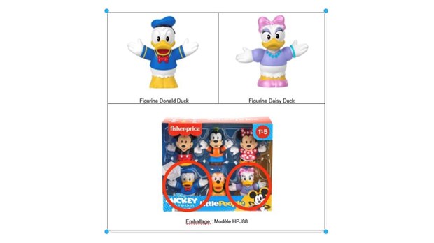 Rappel du paquets de figurines Mickey et ses amis de «Fisher-Price Little People»