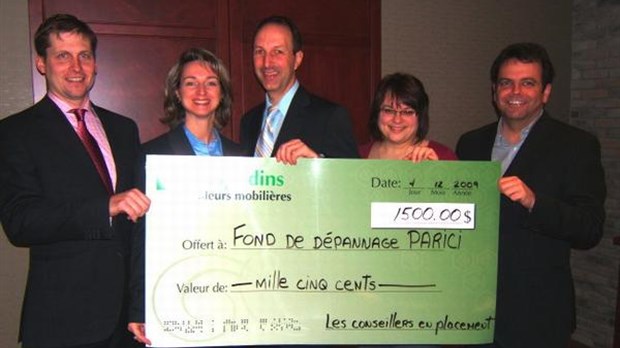 VMD remet 1 500 $ pour le fonds de dépannage