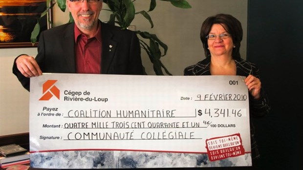 Le Cégep amasse près de 4 350 $ pour Haïti
