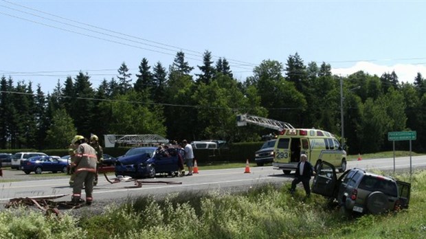 Accident de la route à Saint-Alexandre