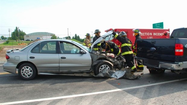 Collision frontale à Cabano