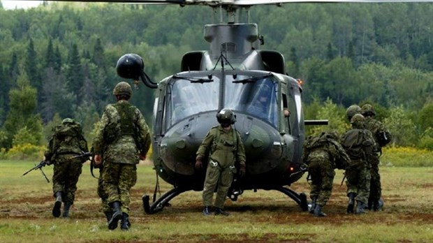 Des soldats à l'entraînement dans la région