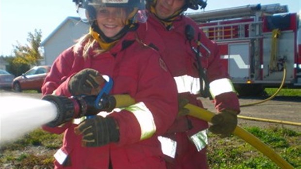 Justine Chouinard, première pompière d’un jour