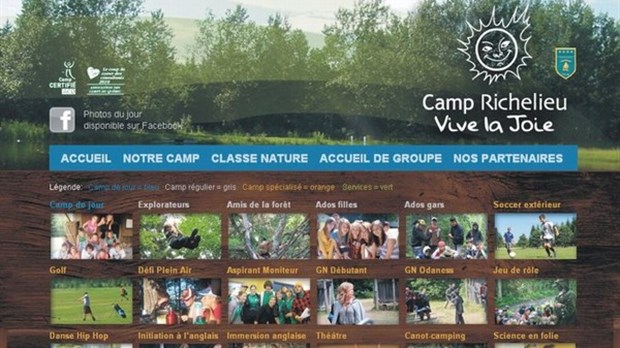 Le Camp Richelieu Vive la Joie lance son nouveau site Web
