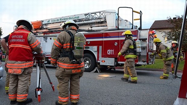 Intervention incendie à Rivière-du-Loup