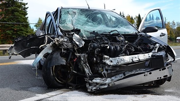 Accident sur la route 185 à Saint-Antonin