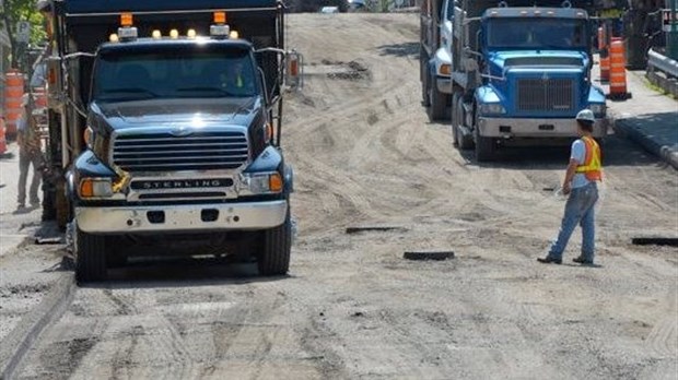 Travaux d’asphaltage sur la rue Lafontaine