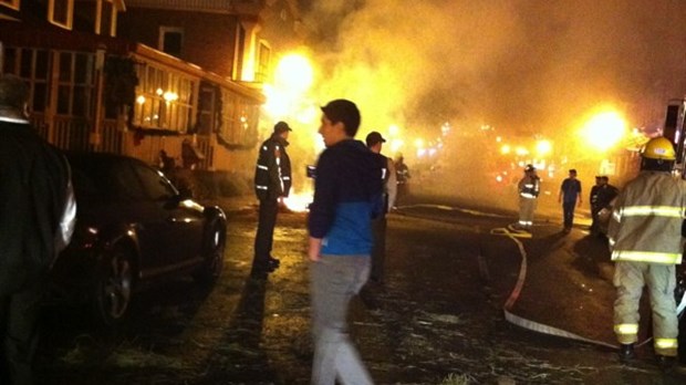 Intervention incendie au centre-ville de Rivière-du-Loup