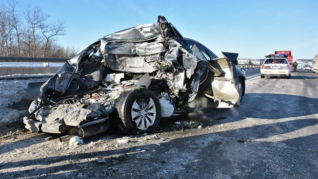 Carambolage sur l’autoroute 85 à Rivière-du-Loup