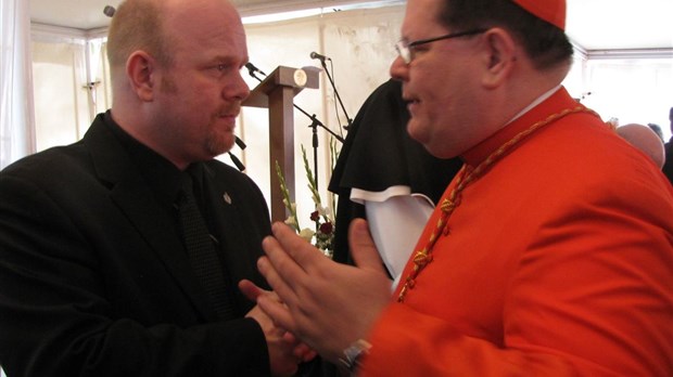 François Lapointe à Rome avec le cardinal Lacroix