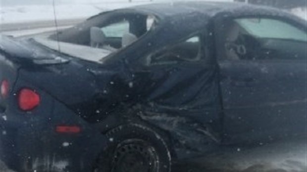 Collision à l’entrée de l’autoroute 20 à L’Isle-Verte