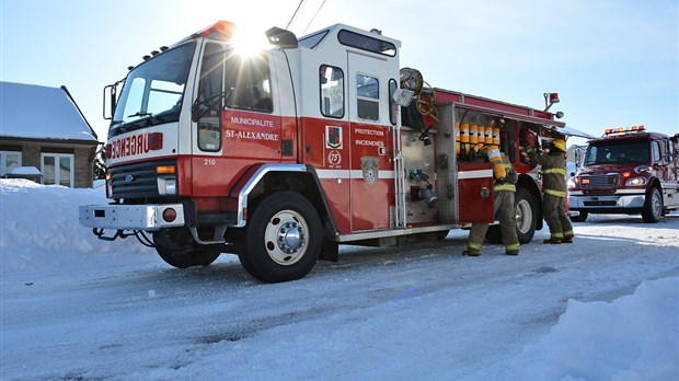Les pompiers interviennent à temps à Saint-Alexandre