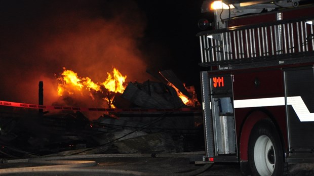 Incendie à la ferme Georges E. Gagnon