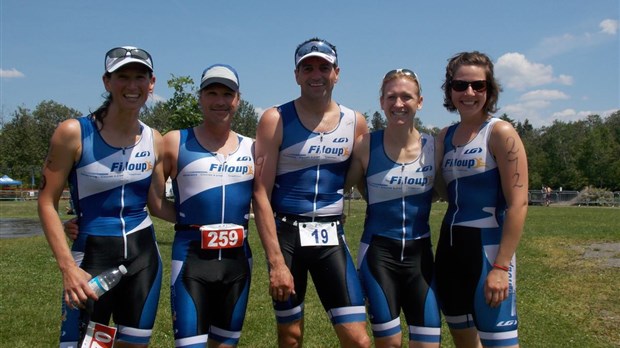Les athlètes du club de triathlon Filoup à l'oeuvre