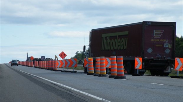 Travaux sur l’autoroute 20 à Cacouna