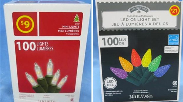 Walmart rappelle deux de ses jeux de lumières de Noël