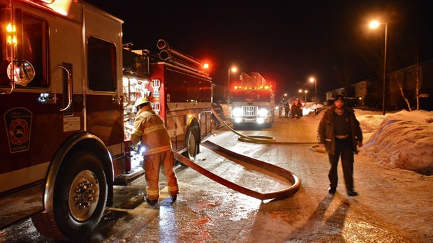Intervention incendie à Rivière-du-Loup