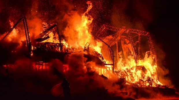 Incendie à la Ferme Prepierre de Témiscouata-sur-le-Lac