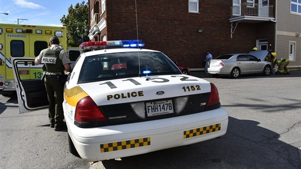 Collision sur la rue Lafontaine à Rivière-du-Loup