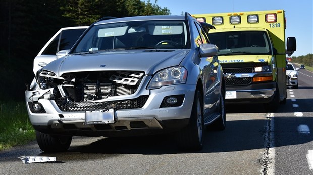 Collision avec un chevreuil sur l’autoroute 20