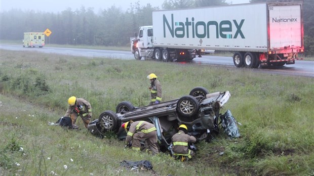 Collision sur l’autoroute 20