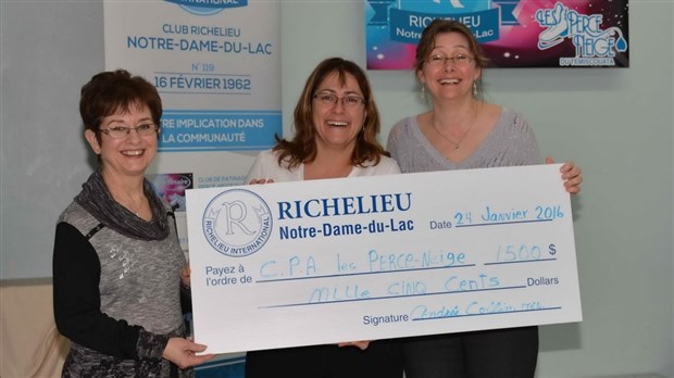 Le club Richelieu de Notre-Dame-du-Lac encourage Les Perce-Neige 