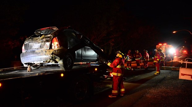Une sortie de route fait un blessé à Cacouna