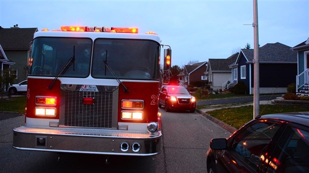 Intervention incendie sur la rue Bernier à Rivière-du-Loup