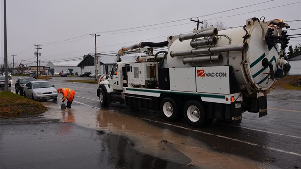 Pluie : les travaux publics bien occupés à Rivière-du-Loup