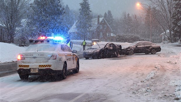 Dérapage et collision à Rivière-du-Loup