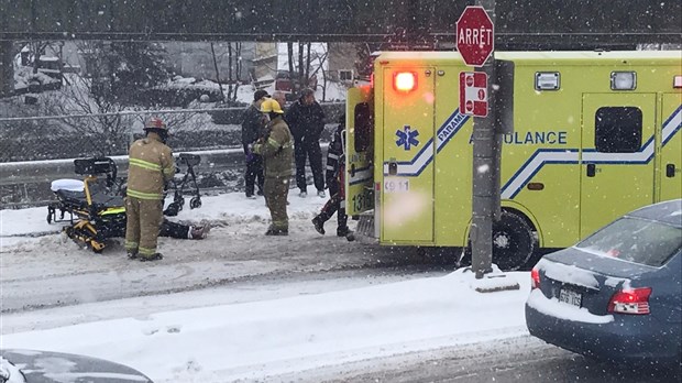 Piétonne happée à Rivière-du-Loup
