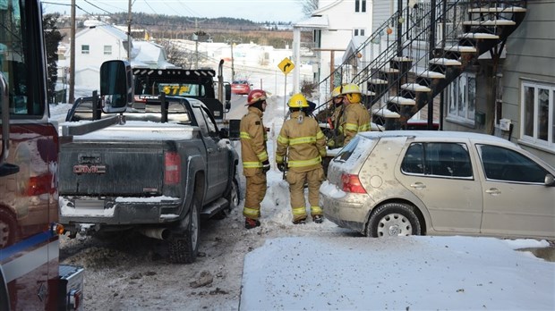 Accident dans la côte Saint-Jacques à Rivière-du-Loup