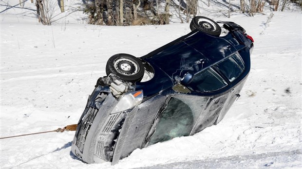 Sortie de route sur la route 185