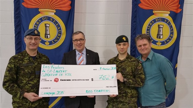 Les fusiliers du Saint-Laurent soutiennent Centraide KRTB