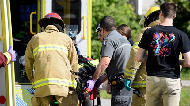 Accident sur la rue Saint-Pierre à Rivière-du-Loup