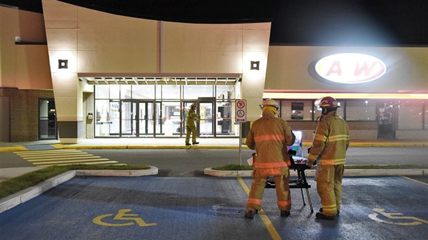 Surchauffe dans le comble du Centre commercial Rivière-du-Loup