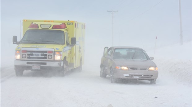 Collision sur la route 132 à Notre-Dame-des-Neiges