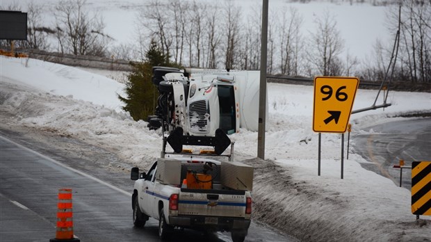 Routes glacées: une dizaine d'accidents dans la région louperivienne