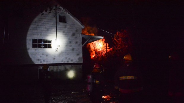 Intervention incendie à Saint-Hubert-de-Rivière-du-Loup