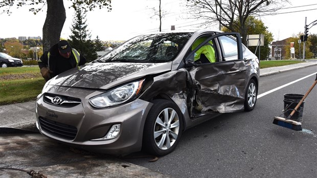 Collision sur le boulevard de l'Hôtel-de-Ville à Rivière-du-Loup 