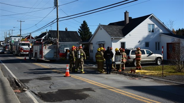 Intervention incendie à Saint-Hubert-de-Rivière-du-Loup