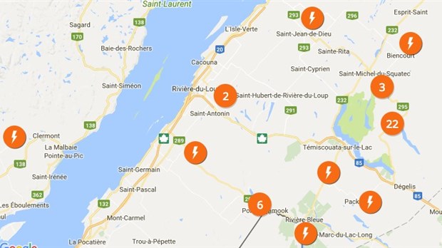 Nombreuses pannes électriques au Témiscouata