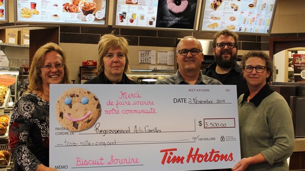 Tim Hortons : trois organismes du Témiscouata reçoivent 3 500 $