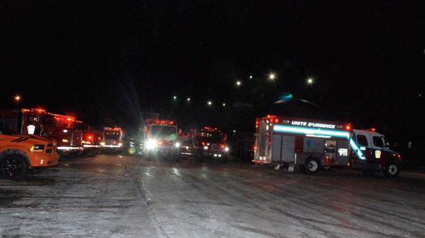 Intervention incendie chez Cascades à Témiscouata-sur-le-Lac