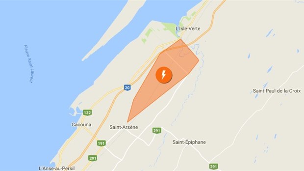 Panne d’électricité entre Saint-Arsène et L’Isle-Verte