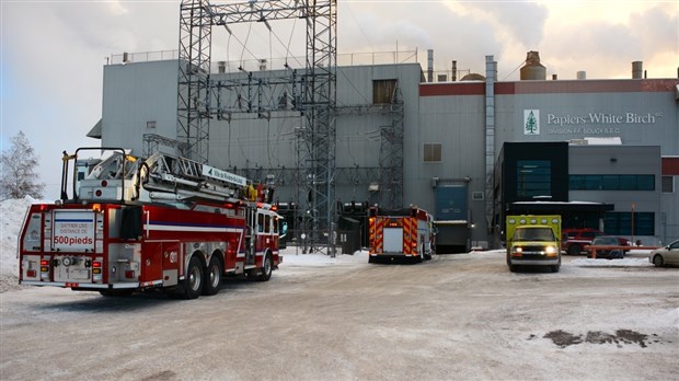 Intervention incendie à l'usine F.F. Soucy